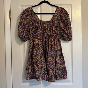 Cotton Floral Mini Dress